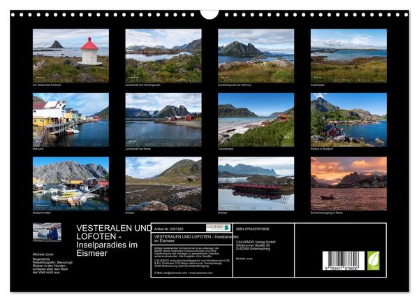 Produktbild: VESTERALEN UND LOFOTEN - Inselparadies im Eismeer (Wandkalender 2026 DIN A3 quer), CALVENDO Monatskalender