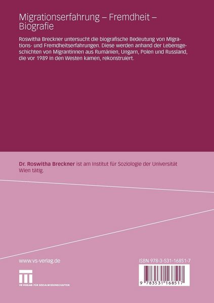 Produktbild: Migrationserfahrung - Fremdheit - Biografie