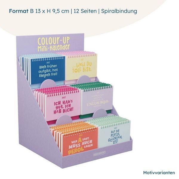 Produktbild: Mini-Kalender Colour Up 2027 Ich habs gut, ich hab dich