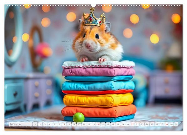 Produktbild: Es war einmal ein Hamster... M&auml;rchenhafte Abenteuer auf vier Pf&ouml;tchen (Wandkalender 2026 DIN A2 quer), CALVENDO Monatskalender