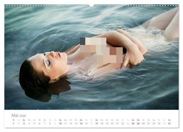 Produktbild: Wasser und Nymphen - Akt am Wasser (hochwertiger Premium Wandkalender 2026 DIN A2 quer), Kunstdruck in Hochglanz