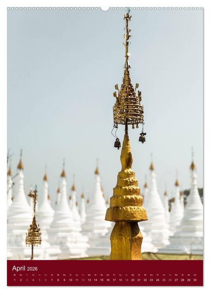 Produktbild: MYANMAR SPIRITUELL 2026 (Wandkalender 2026 DIN A2 hoch), CALVENDO Monatskalender