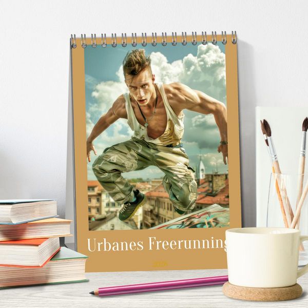 Produktbild: Urbanes Freerunning (Tischkalender 2026 DIN A5 hoch), CALVENDO Monatskalender