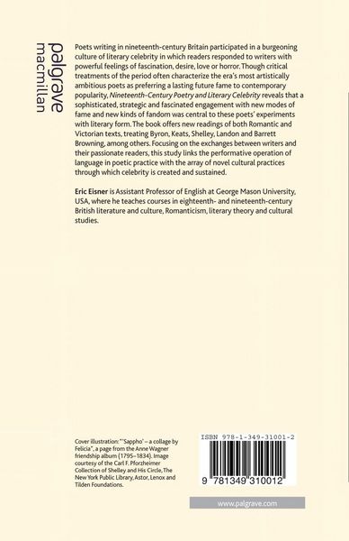 Produktbild: Nineteenth-Century Poetry and Literary Celebrity