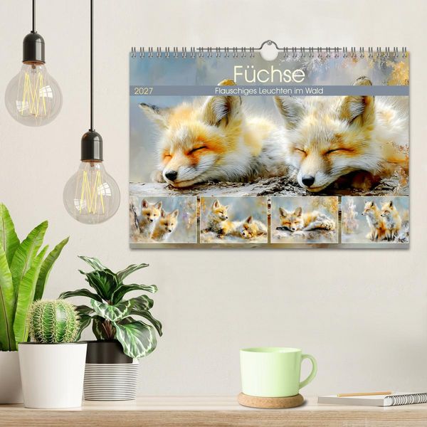 Produktbild: F&uuml;chse. Flauschiges Leuchten im Wald (Wandkalender 2027 DIN A4 quer), CALVENDO Monatskalender