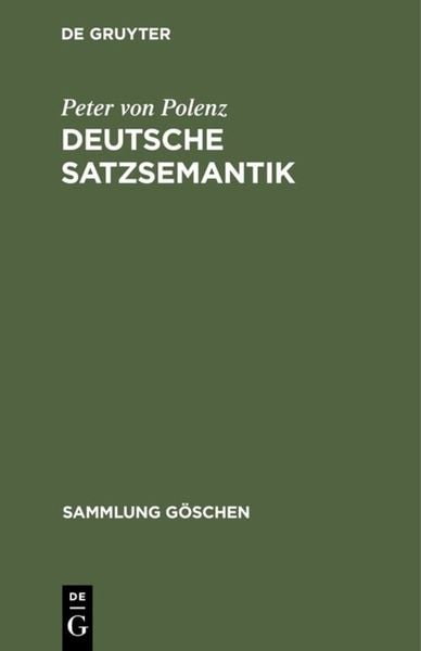 Produktbild: Deutsche Satzsemantik