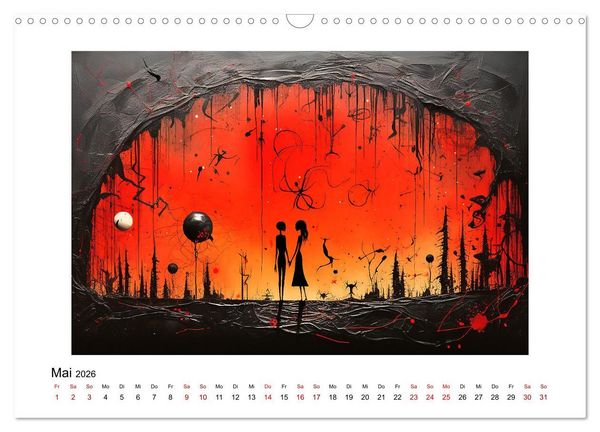 Produktbild: Bunte abstrakte Welt (Wandkalender 2026 DIN A3 quer), CALVENDO Monatskalender