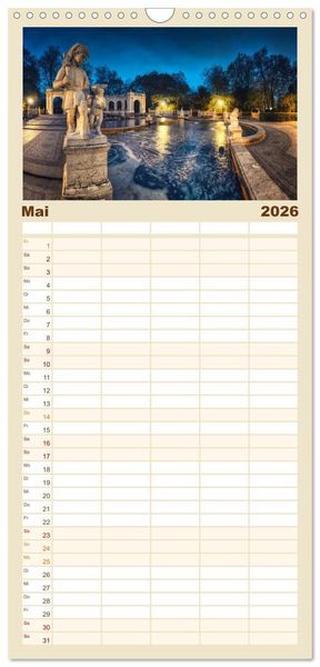 Produktbild: Familienplaner 2026 - Berlin zwischen Tag und Nacht mit 5 Spalten (Wandkalender, 21 x 45 cm) CALVENDO