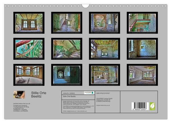 Produktbild: Stille Orte Beelitz (Wandkalender 2026 DIN A3 quer), CALVENDO Monatskalender