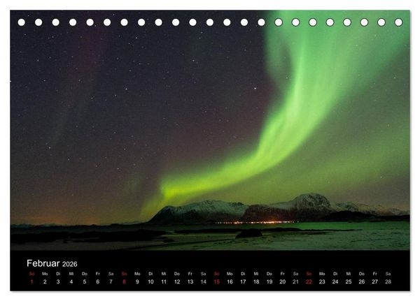 Produktbild: Skandinavien - Im Licht des Nordens (Tischkalender 2026 DIN A5 quer), CALVENDO Monatskalender