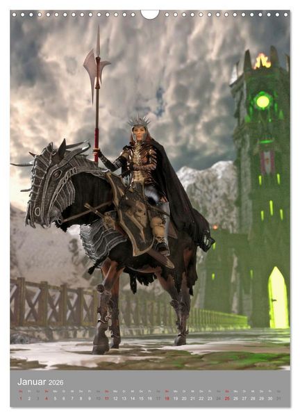 Produktbild: Fantasy Kriegerinnen (Wandkalender 2026 DIN A3 hoch), CALVENDO Monatskalender