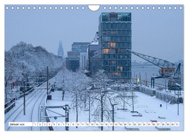 Produktbild: Urbane Impressionen: Domstadt K&ouml;ln - Lebensgef&uuml;hl am Rhein (Wandkalender 2026 DIN A4 quer), CALVENDO Monatskalender