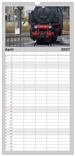 Produktbild: Familienplaner 2027 - Die Brockenbahn mit 5 Spalten (Wandkalender, 21 x 45 cm) CALVENDO