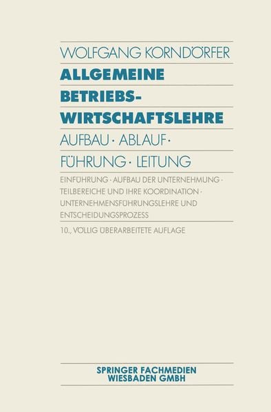 Produktbild: Allgemeine Betriebswirtschaftslehre