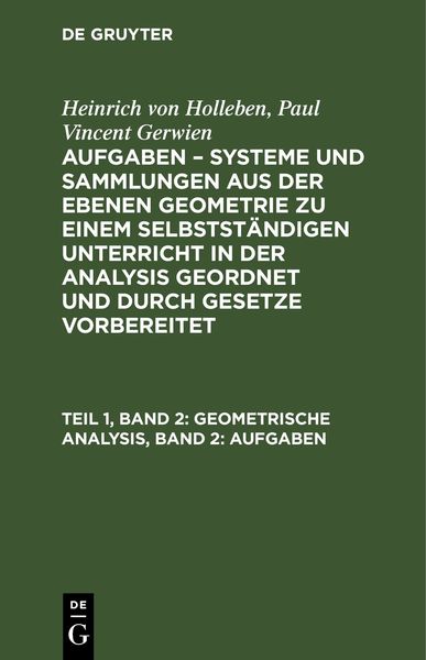 Produktbild: Geometrische Analysis, Band 2: Aufgaben