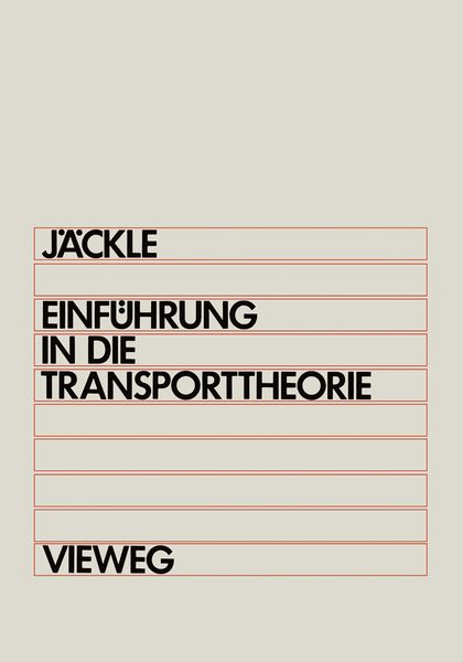 Produktbild: Einf&uuml;hrung in die Transporttheorie