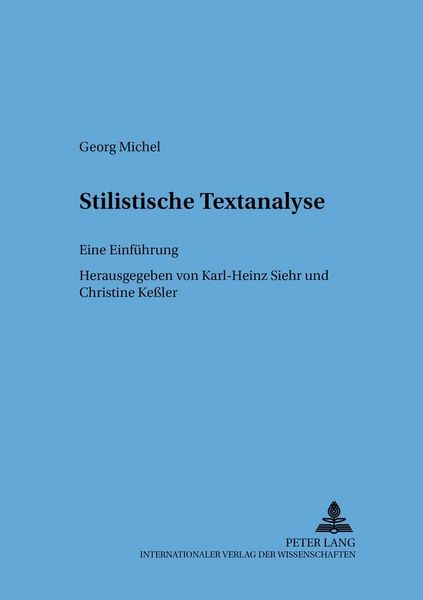 Produktbild: Stilistische Textanalyse