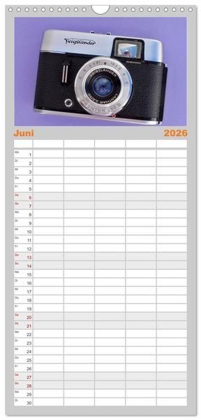 Produktbild: Familienplaner 2026 - Mein Kamerakalender mit 5 Spalten (Wandkalender, 21 x 45 cm) CALVENDO