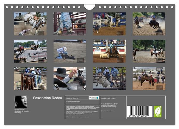 Produktbild: Faszination Rodeo (Wandkalender 2026 DIN A4 quer), CALVENDO Monatskalender