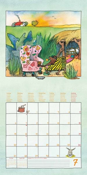 Produktbild: Janosch 2026 - Broschürenkalender 30x30 cm (30x60 geöffnet) - Kalender mit Platz für Notizen - inkl. Poster - Bildkalender - Wandplaner - Wandkalender
