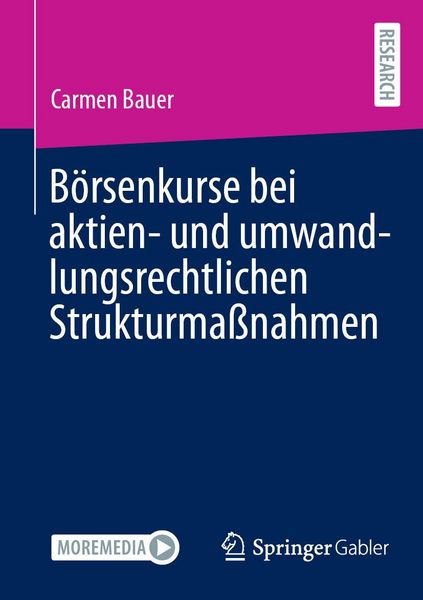 Produktbild: B&ouml;rsenkurse bei aktien- und umwandlungsrechtlichen Strukturma&szlig;nahmen