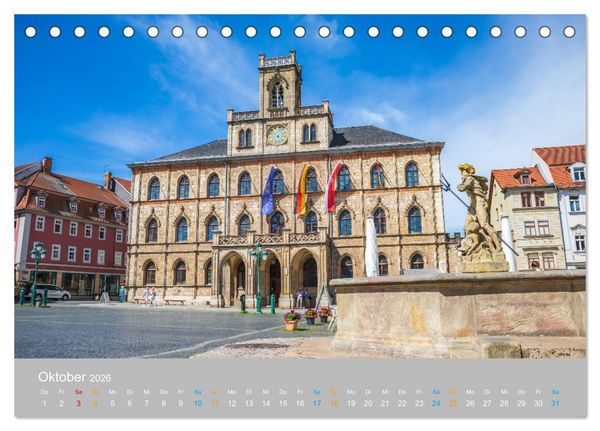 Produktbild: Weimar - das kulturelle Erbe (Tischkalender 2026 DIN A5 quer), CALVENDO Monatskalender