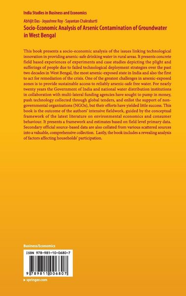 Produktbild: Socio-Economic Analysis of Arsenic Contamination of Groundwater in West Bengal