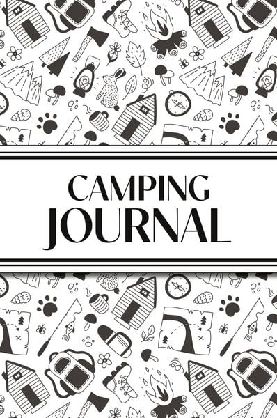 Produktbild: Camping Journal (Black and White Camping Doodles)