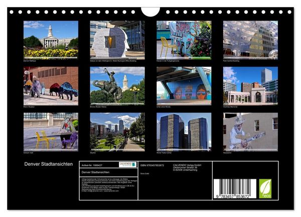 Produktbild: Denver Stadtansichten (Wandkalender 2026 DIN A4 quer), CALVENDO Monatskalender