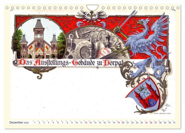 Produktbild: Gruss aus Dorpat - Tartu in historischen Ansichten (Wandkalender 2026 DIN A4 quer), CALVENDO Monatskalender