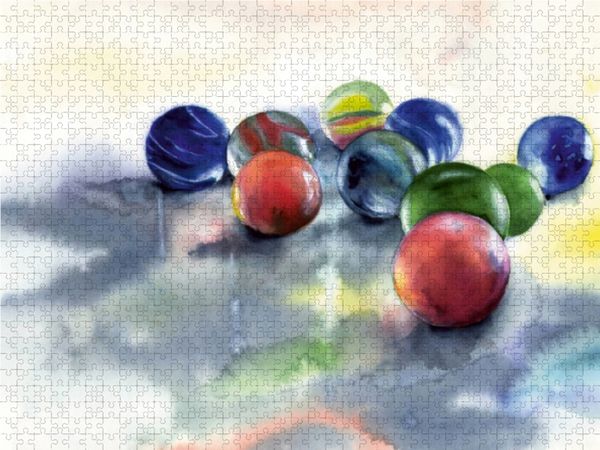 Produktbild: CALVENDO Puzzle Murmeln 1000 Teile Lege-Gr&ouml;&szlig;e 64 x 48 cm Foto-Puzzle Bild von Jitka Krause