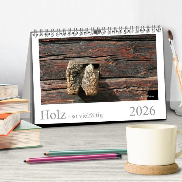 Produktbild: Holz - so vielf&auml;ltig (Tischkalender 2026 DIN A5 quer), CALVENDO Monatskalender