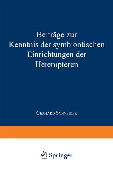 Produktbild: Beitr&auml;ge zur Kenntnis der symbiontischen Einrichtungen der Heteropteren