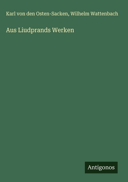 Produktbild: Aus Liudprands Werken