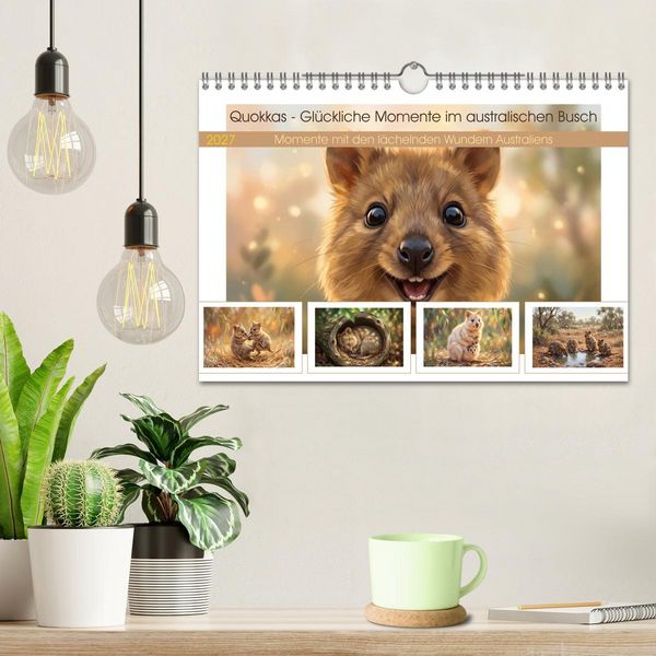 Produktbild: Quokkas - Gl&uuml;ckliche Momente im australischen Busch (Wandkalender 2027 DIN A4 quer), CALVENDO Monatskalender