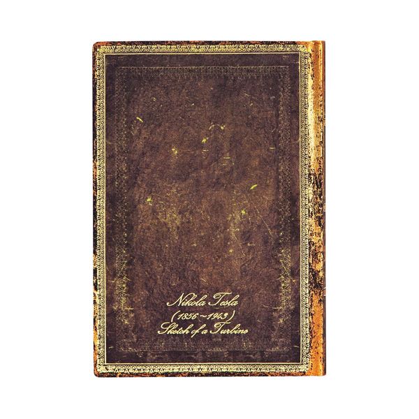 Produktbild: Softcover Notizbuch Tesla, Skizze einer Turbine, Mini, Liniert