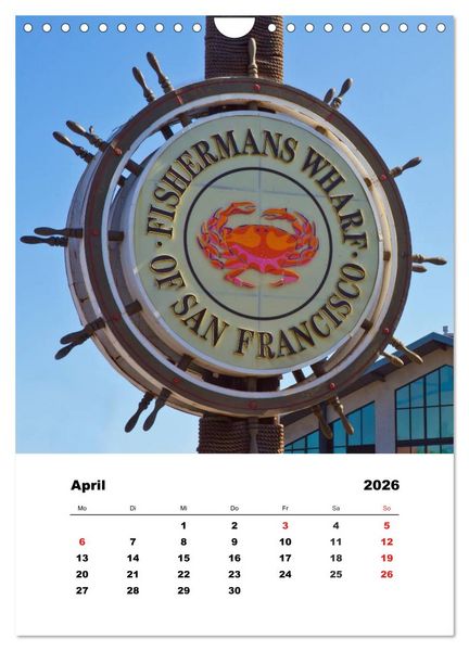 Produktbild: SAN FRANCISCO im Sommer (Wandkalender 2026 DIN A4 hoch), CALVENDO Monatskalender