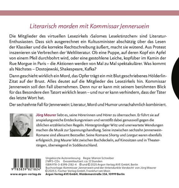 Produktbild: Kommissar Jennerwein und der tintendunkle Verdacht