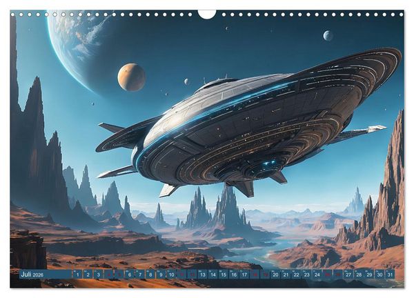 Produktbild: Alien Starships (Wandkalender 2026 DIN A3 quer), CALVENDO Monatskalender