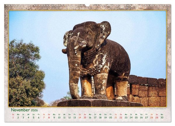 Produktbild: Kambodscha, Angkor Thom, Angkor Wat und Bayon (Wandkalender 2026 DIN A2 quer), CALVENDO Monatskalender