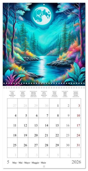 Produktbild: Nuits exotiques (Calendrier mural carr&eacute; 2026 30x30 cm) Calendrier double avec une page pour vos prises de notes