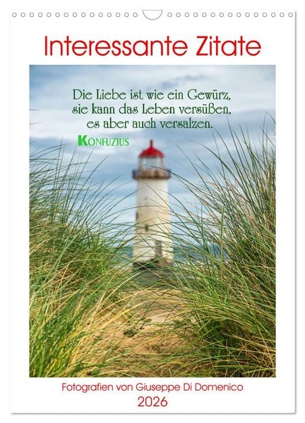 Produktbild: Interessante Zitate (Wandkalender 2026 DIN A3 hoch), CALVENDO Monatskalender