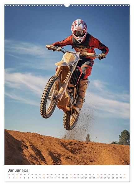Produktbild: Motocross - Mit Leib und Seele dabei (Wandkalender 2026 DIN A2 hoch), CALVENDO Monatskalender