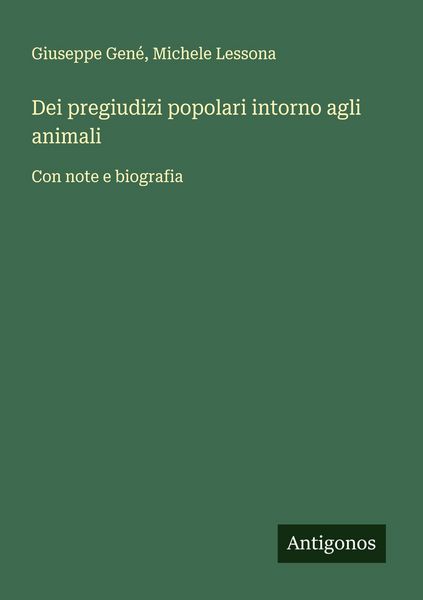 Produktbild: Dei pregiudizi popolari intorno agli animali