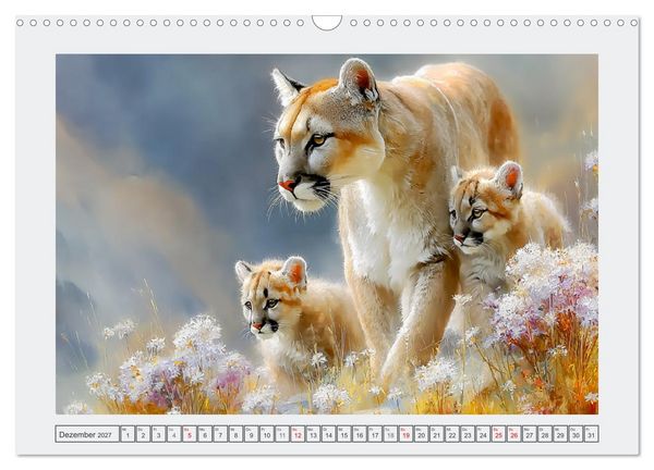 Produktbild: Pumababys. Verspielte Bergl&ouml;wenkinder in der Natur (Wandkalender 2027 DIN A3 quer), CALVENDO Monatskalender