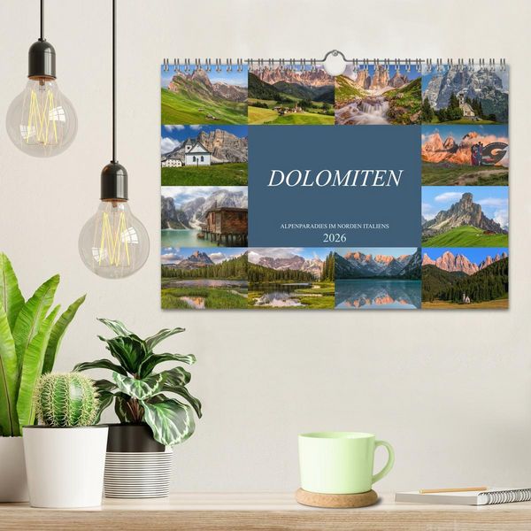 Produktbild: Dolomiten, Alpenparadies im Norden Italiens (Wandkalender 2026 DIN A4 quer), CALVENDO Monatskalender