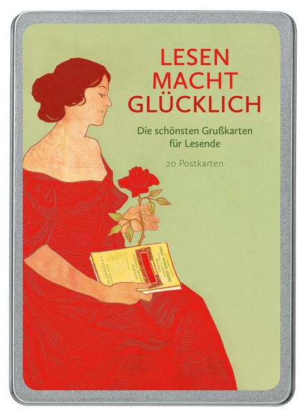 Produktbild: Lesen macht gl&uuml;cklich Postkarten VE 20