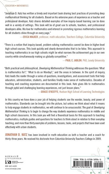 Produktbild: Developing Mathematical Thinking