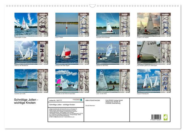 Produktbild: Schnittige Jollen - wichtige Knoten (Wandkalender 2026 DIN A2 quer), CALVENDO Monatskalender