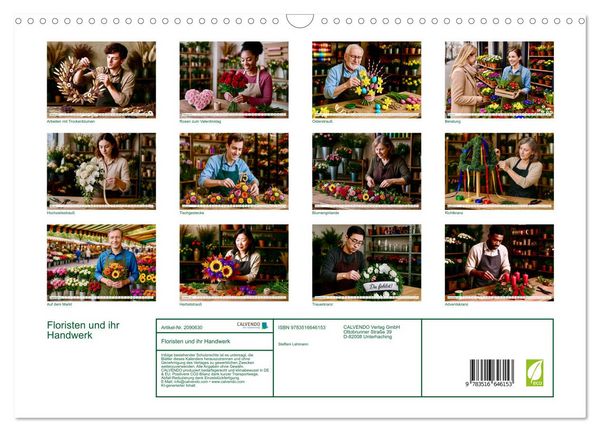 Produktbild: Floristen und ihr Handwerk (Wandkalender 2026 DIN A3 quer), CALVENDO Monatskalender